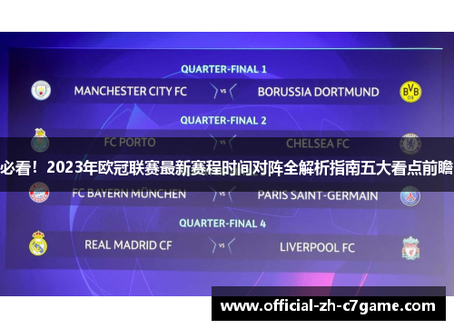 必看！2023年欧冠联赛最新赛程时间对阵全解析指南五大看点前瞻